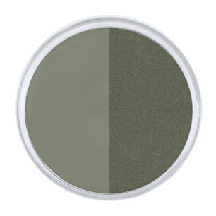 Split-Texture Moss Green Circle Lapel Pin (Custom)