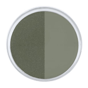 Split-Texture Moss Green Circle Lapel Pin (Custom)