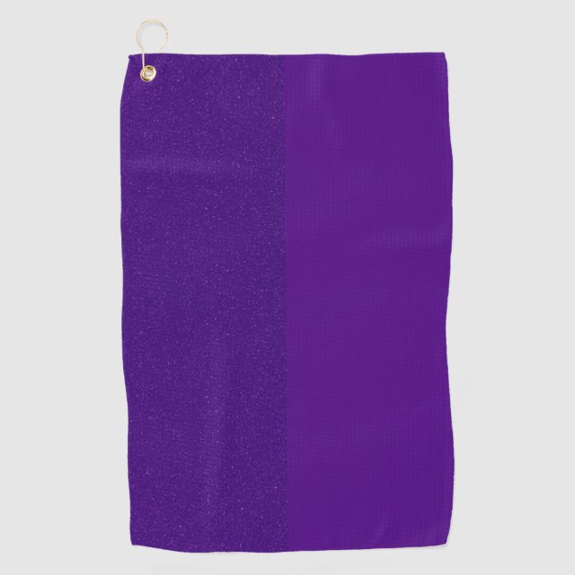 Split Texture Purple Custom Golf Towel (Front)