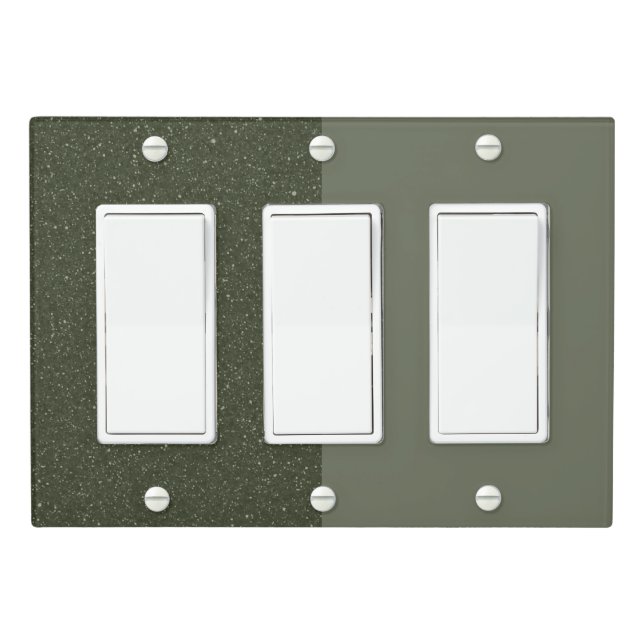 Split Texture Rocker Plate – 3-Gang Custom (In Situ)