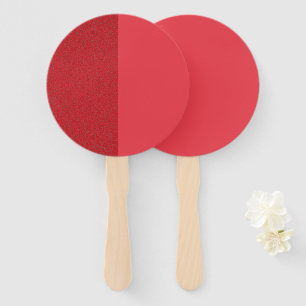 Split Texture Tomato Red Custom Hand Fan