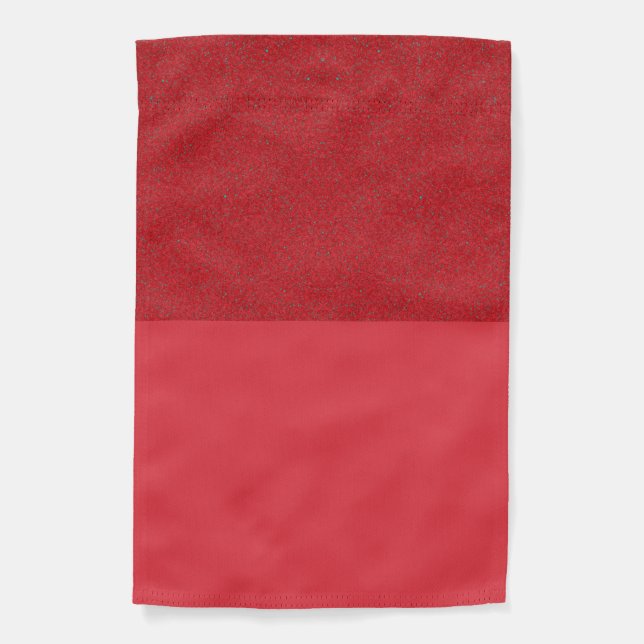 Split-Texture Tomato Red Garden Flag – Customize (Front)