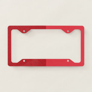 Split-Texture Tomato Red License Plate Frame