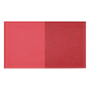 Split-Texture Tomato Red Name Tag – Customizable