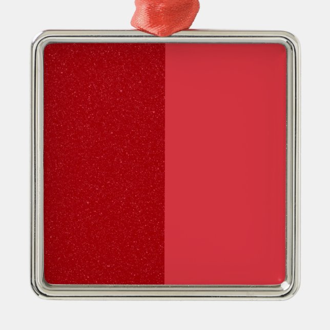 Split Tomato Red Custom Square Ornament (Front)