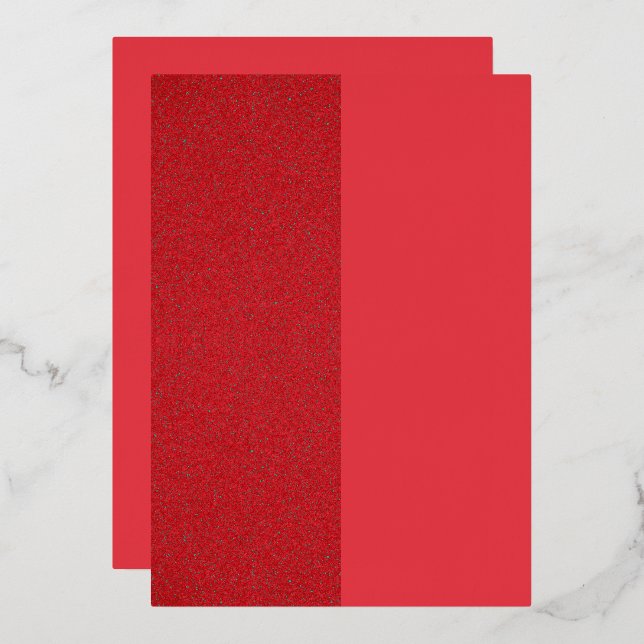 Split Tomato Red Foil Event Invitation – Customize (Front/Back)