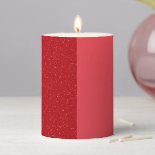 Split Tomato Red Pillar Candle – Customizable