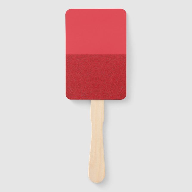 Split Tomato Red Rectangle Hand Fan (Custom) (Front)