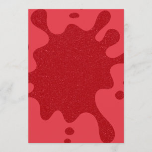 Split Tomato Red Sparkle Flat Menu – Customizable