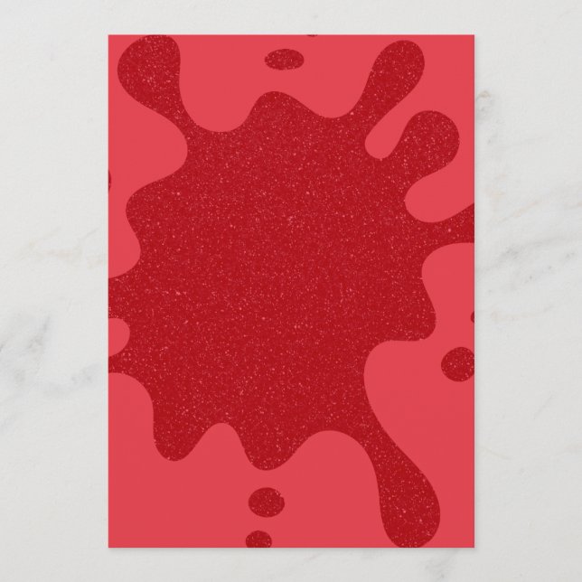 Split Tomato Red Sparkle Flat Menu – Customizable (Front)