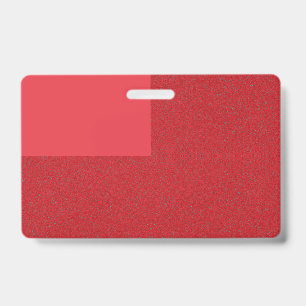 Split Tomato Red Textured ID Badge – Customizable