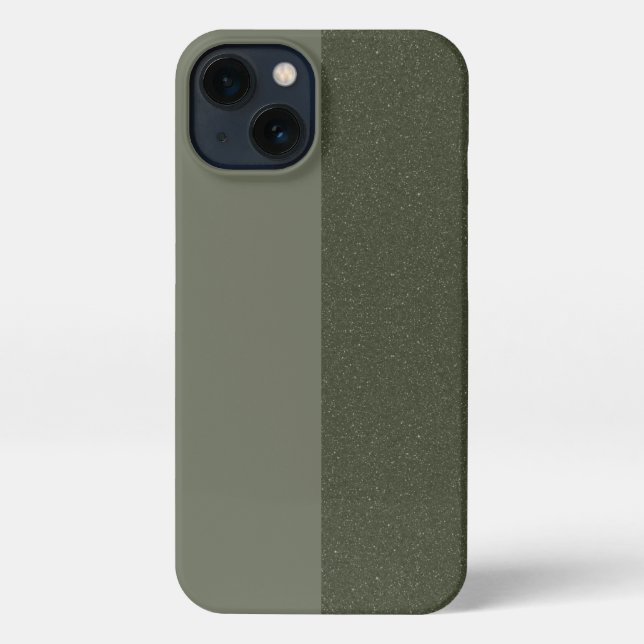 Split-Tone Moss Green iPhone 13 Case – Customize (Back)