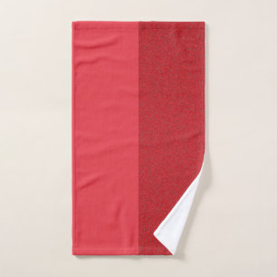 Split-Tone Tomato Red Hand Towel – Customizable