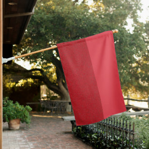 Split-Tone Tomato Red House Flag – Customizable