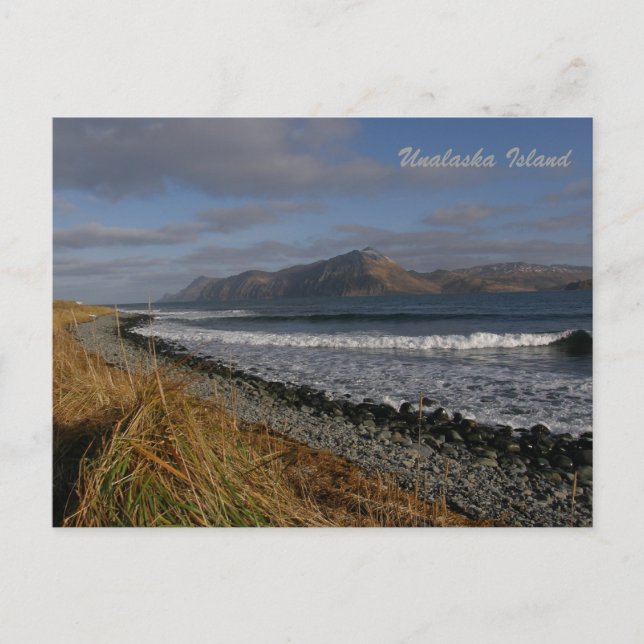 Split Top Mountain on Unalaska Island Postcard (Front)