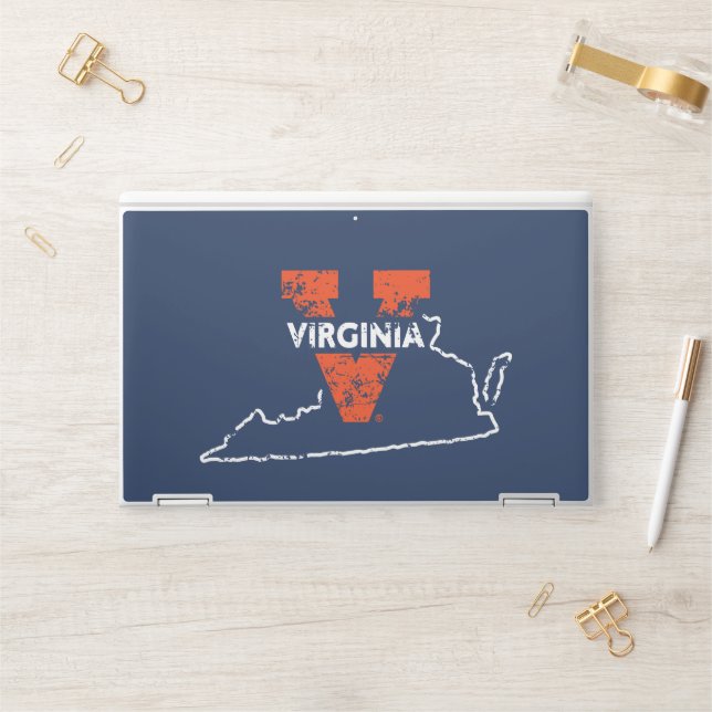 Split V Virginia State Love HP Laptop Skin (Desk)