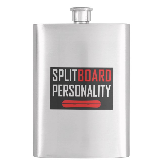 Splitboard Personality Flask (Front)