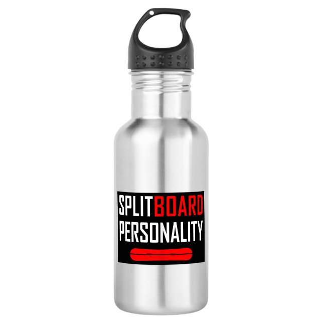 Splitboard Personality Stainless Steel Water Bottle (Front)