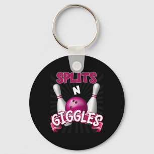 Splits n Giggles Funny Bowling Team Bowler Sports  Keychain