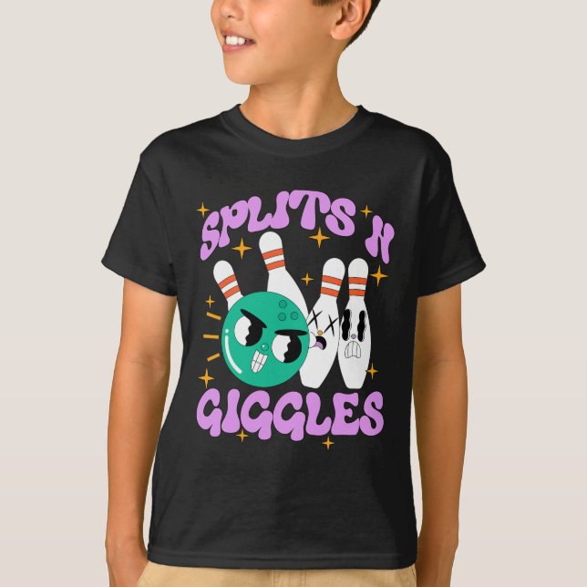 Splits n Giggles Funny Bowling Team Bowler Sports  T-Shirt (Front)