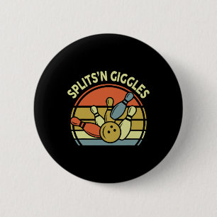 Splits'n Giggles Bowling-shirt Vintage Funny Dad W Button