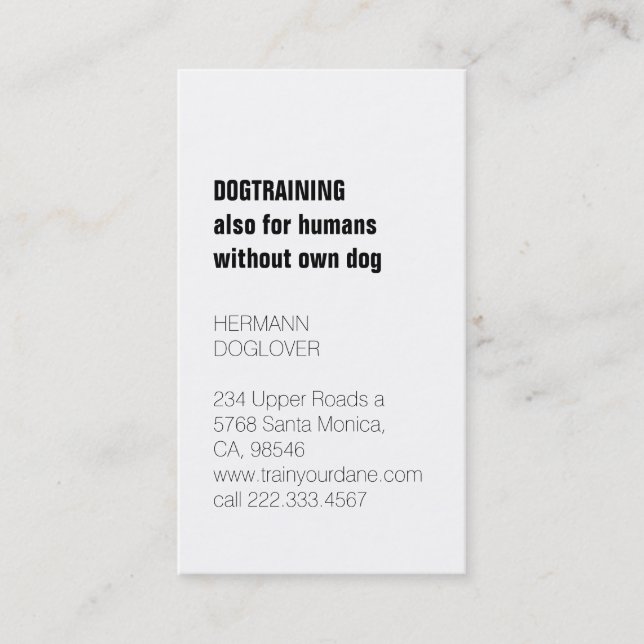 Splitted Great Danes Business Card (Front)