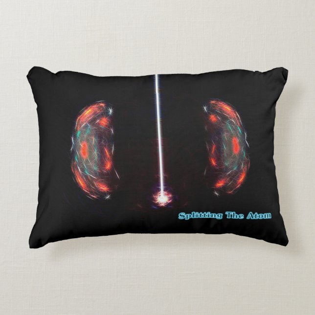 Splitting The Atom Decorative Pillow (Front)