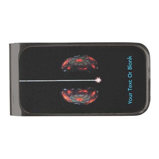 Splitting The Atom Gunmetal Finish Money Clip (Front)