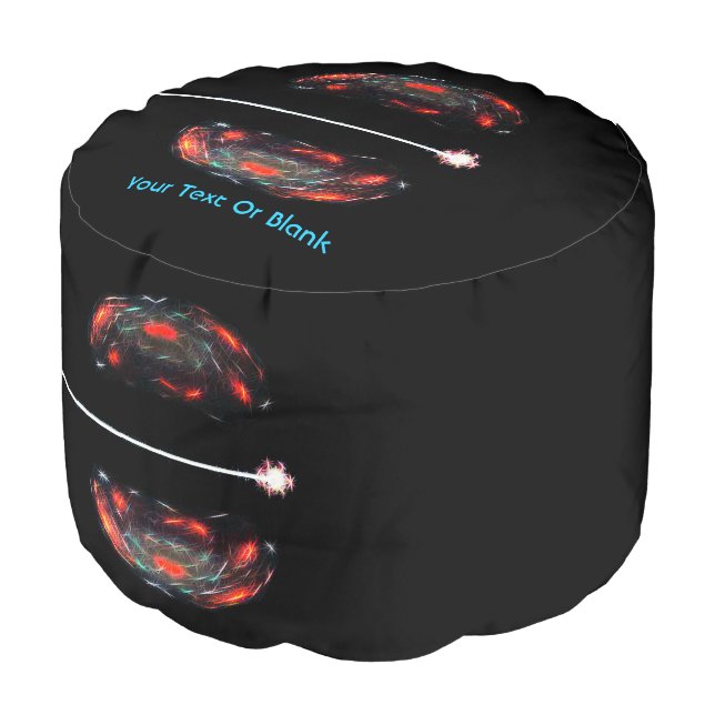 Splitting The Atom Pouf (Angled Front)