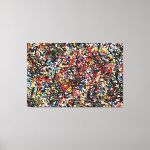 SPLT_24_004, Action Splatter Painting Canvas Print