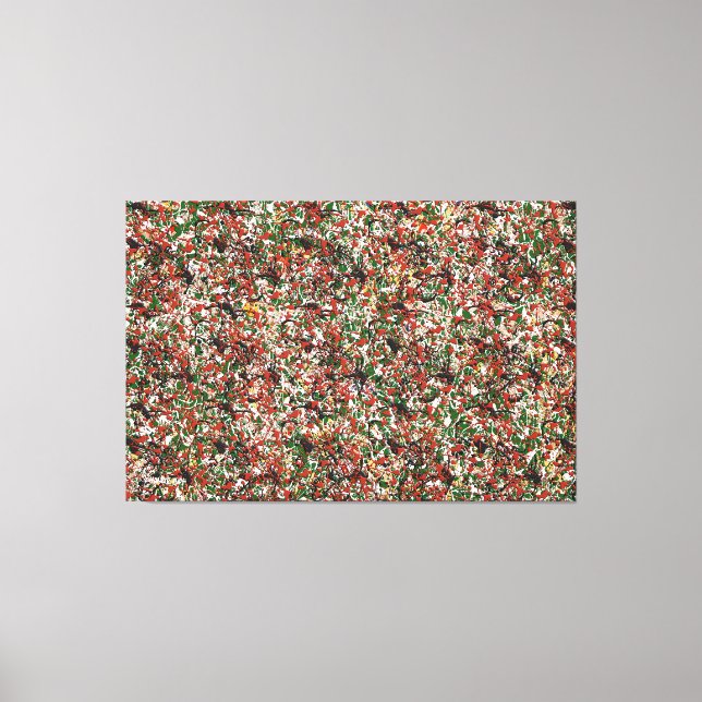 SPLT_24_005, Action Splatter Painting Canvas Print (Front)