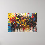 SPLT_25_0003, Action Painting Canvas Print