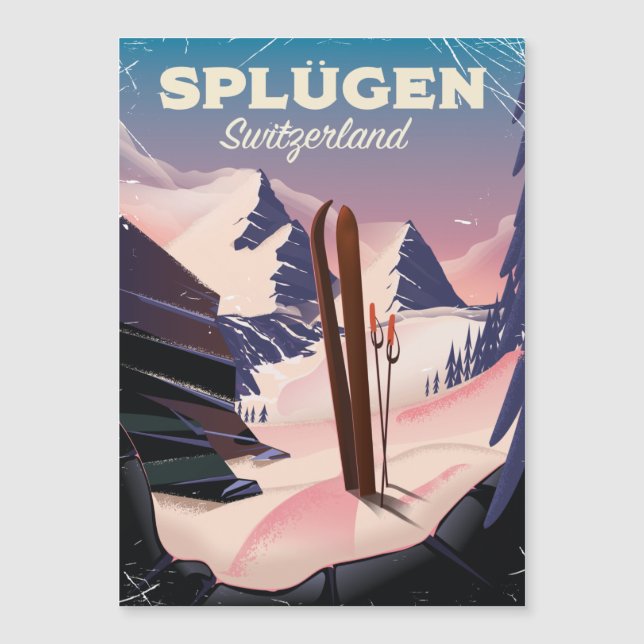 splügen Switzerland ski poster (Front)