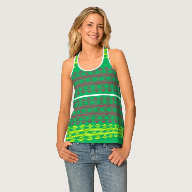 SPNP_Women's All-Over Print Racerback Tank Top (Front Full)