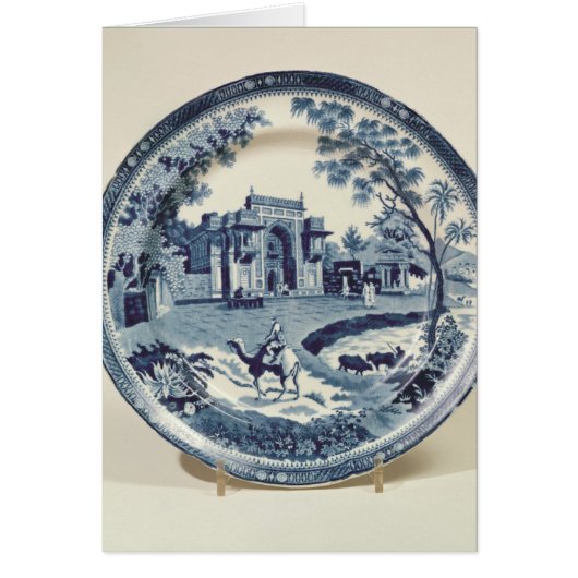 Spode blue and white plate, c.1815 cards (Front)