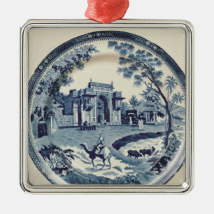 Spode blue and white plate, c.1815 metal ornament