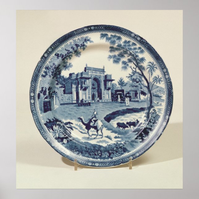 Spode blue and white plate, c.1815 poster (Front)