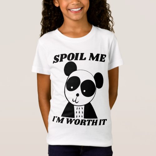 SPOIL ME PANDA BEAR girls T_SHIRTS