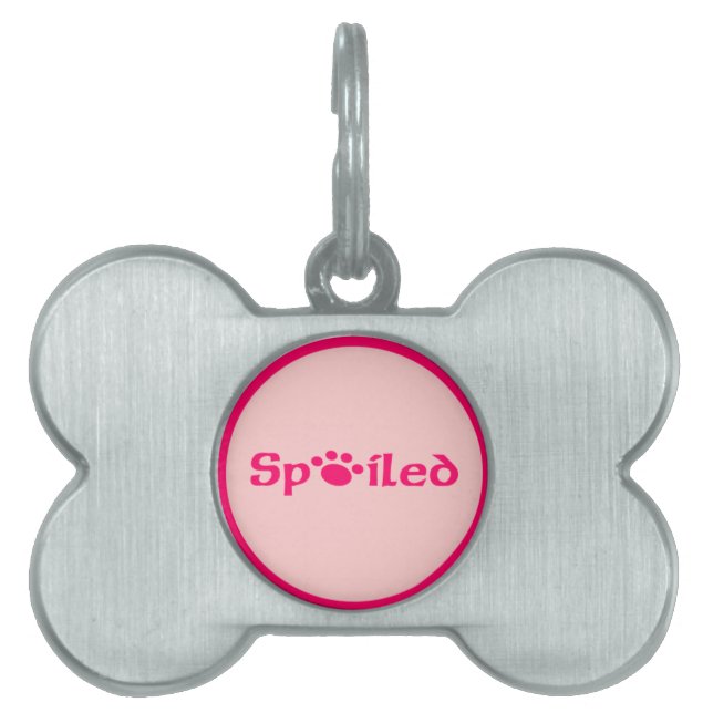 Spoiled #12 pet name tag (Front)