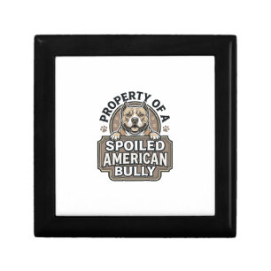 Spoiled American Bully Vintage Engraving Design_1 Gift Box