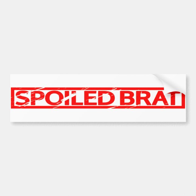 Spoiled Brat Stamp Bumper Sticker (Front)
