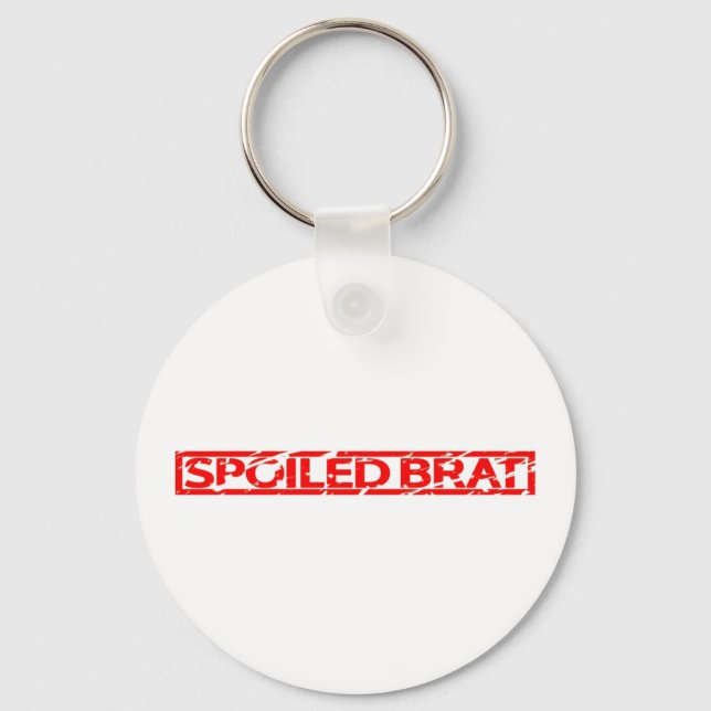 Spoiled Brat Stamp Keychain (Front)