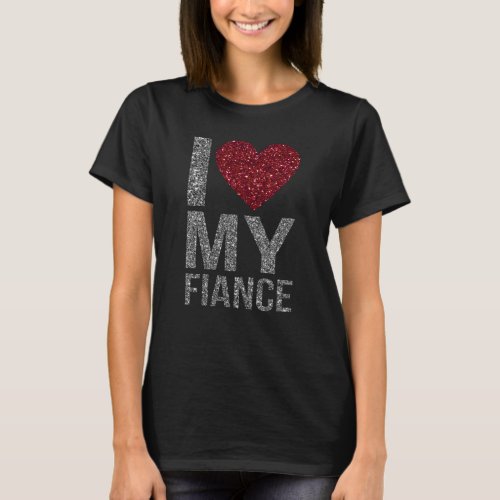 Spoiled By Fiance Funny Fiancee Engaged Graphic T_Shirt