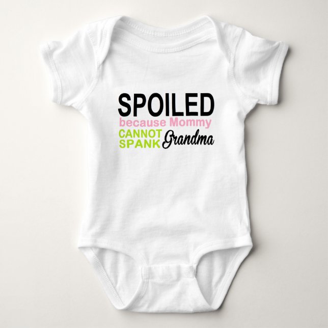spoiled by grandma baby bodysuit (Front)