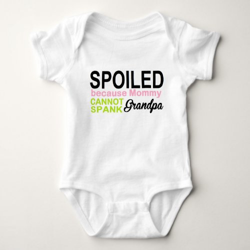 spoiled by grandpa baby bodysuit