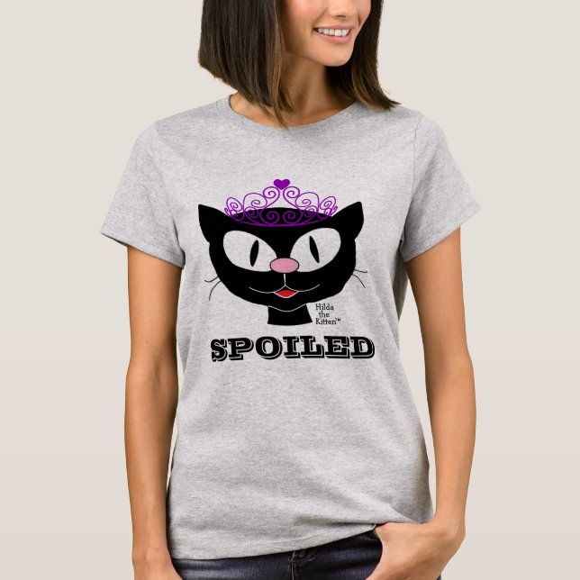 SPOILED Cartoon Princess Cat Women's T Shirt (Front)