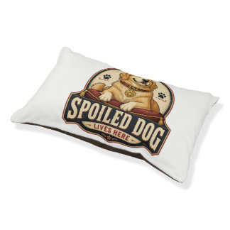 Spoiled Dog Lives Here Golden Retriever Dog Lover Pet Bed