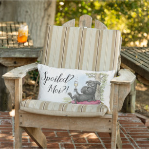 Spoiled Fancy Dog Black Schnauzer Throw Pillow