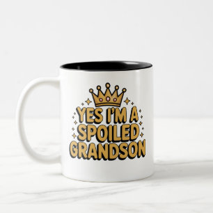 Spoiled Grandson Two-Tone Coffee Mug