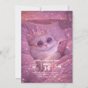 Spoiled Princess Cat Texting in Bed Invitation